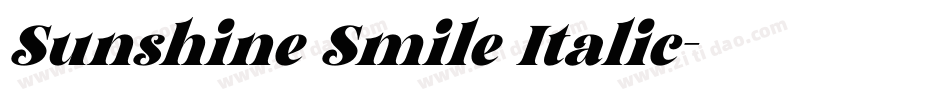 Sunshine Smile Italic字体转换